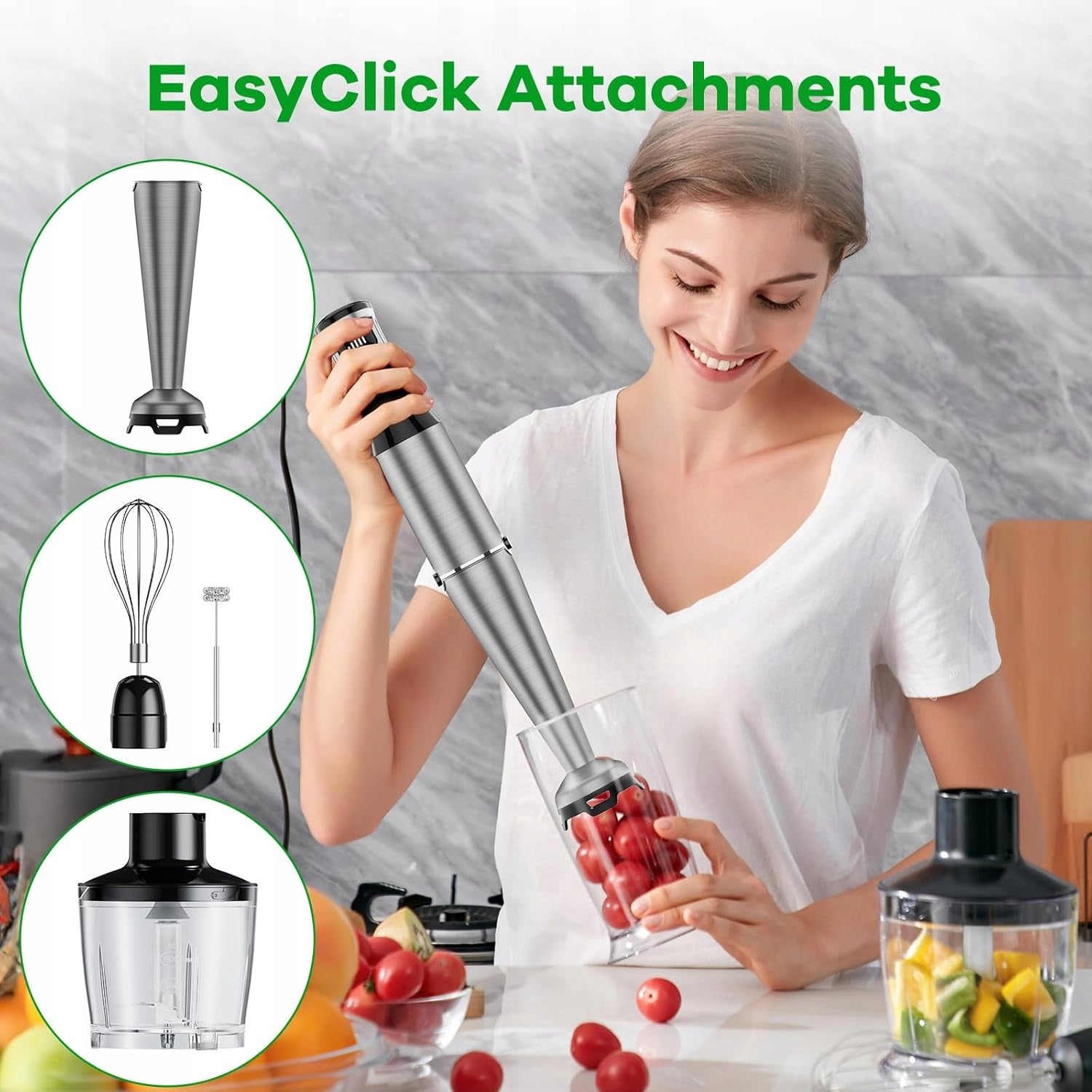 Hand Blender, Mixer, Multi-Functional, 1100W, 5 in 1 Manufacturer code HB-8806