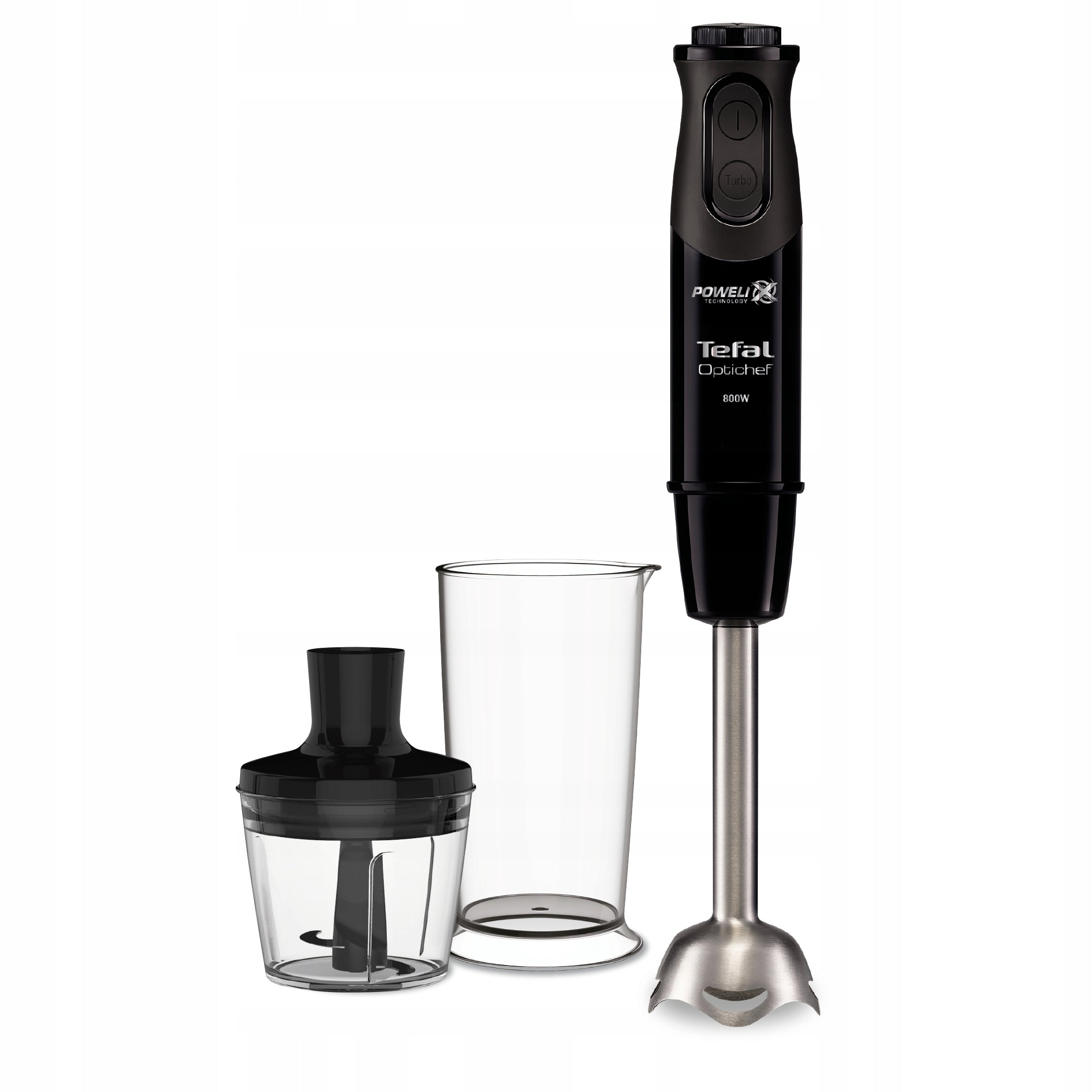 Hand Blender Mixer Tefal OptiChef 2in1 HB6418 800W 0,8L Black
