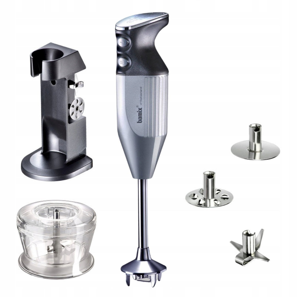Hand Blender Multifunction Bamix DeLuxe M160 Adjustable Speed Silver