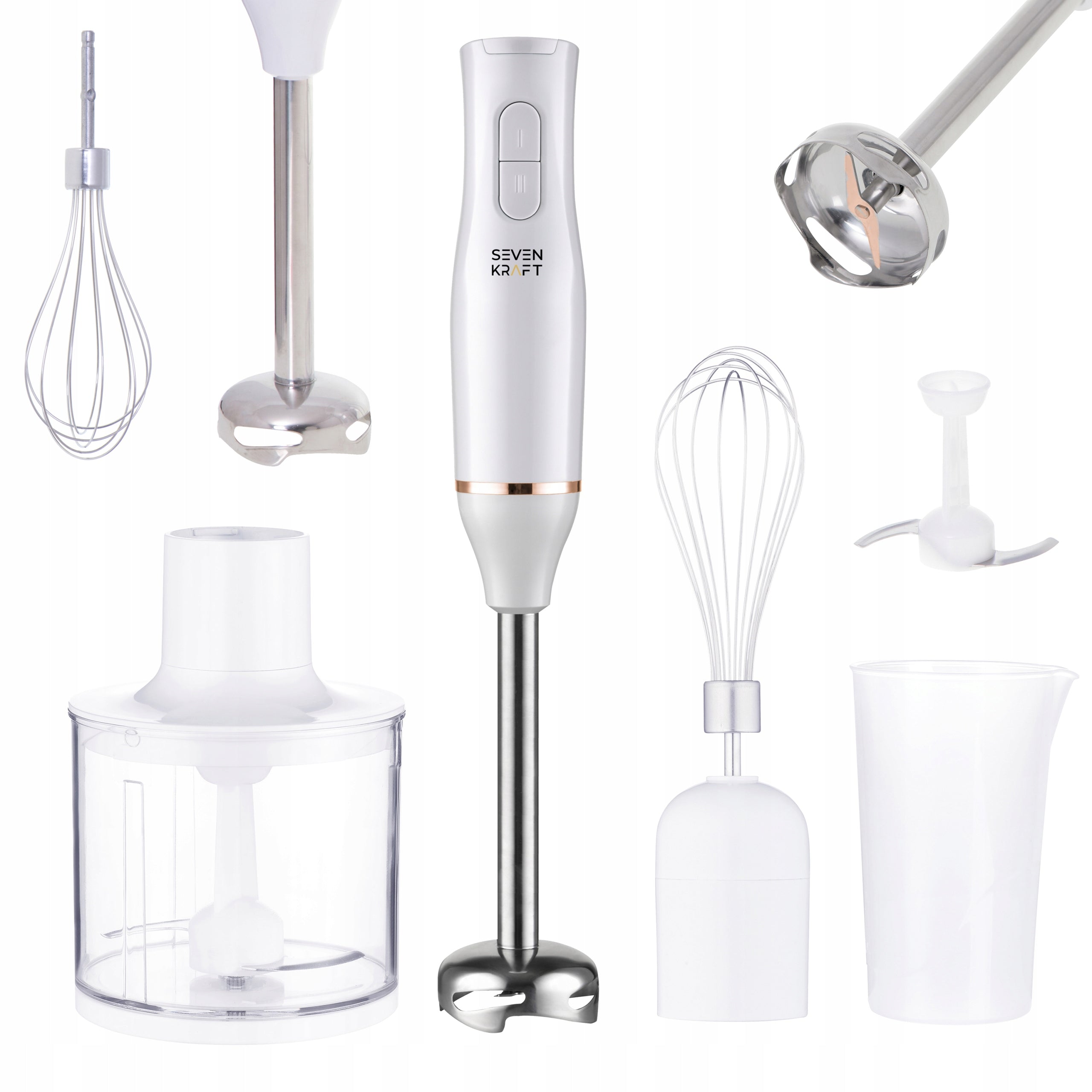 Hand Blender Multifunction Mixer Shredder Set 4in1 White 800W Manufacturer code SK 4632w