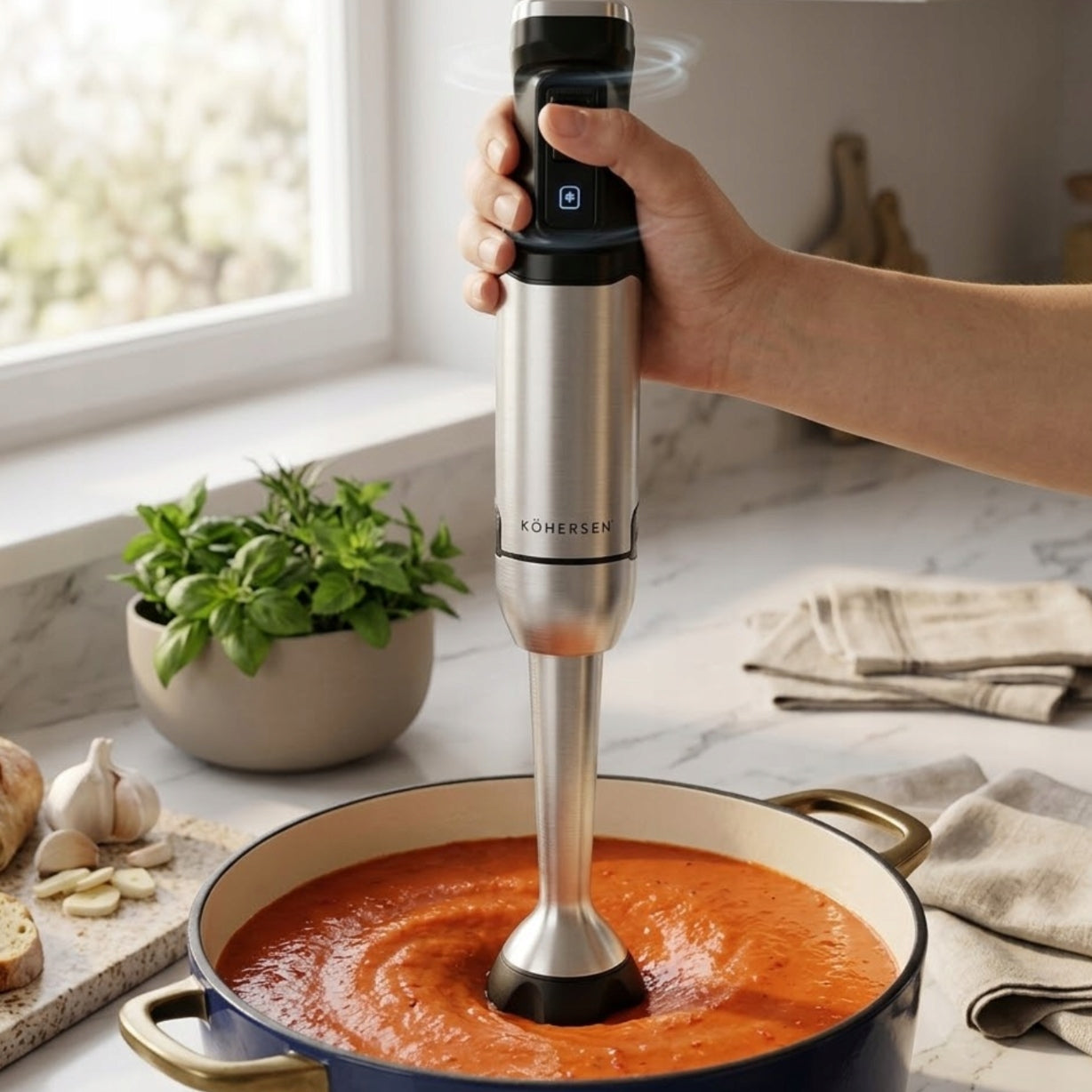 Hand Blender Multifunctional 1200W for smoothie nut soup KOHERSEN Packaging status original