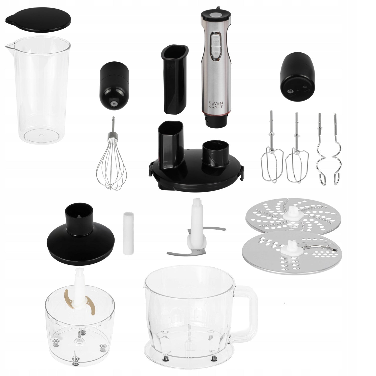 Hand Blender Multifunctional Mixer Shredder Powerful 7in1 Titanium Blades Manufacturer code sk_4635