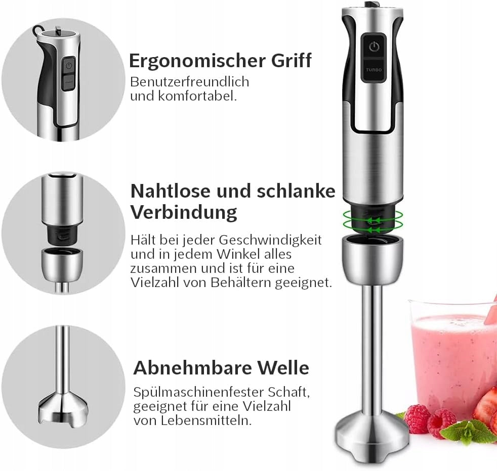 Hand Blender Portable for Smoothie LEHMANN 1200 W 6-Piece Set EAN (GTIN) 5906846016364