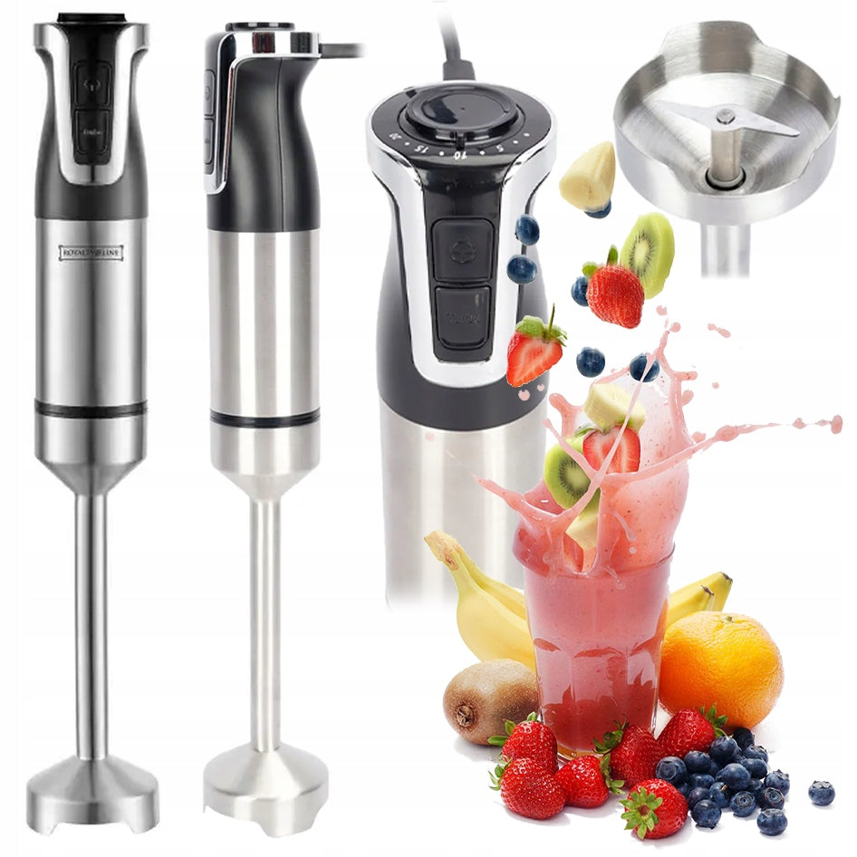 Hand Blender Powerful 800W Multifunctional Mixer Function TURBO Crushes Ice Brand Royalty Line