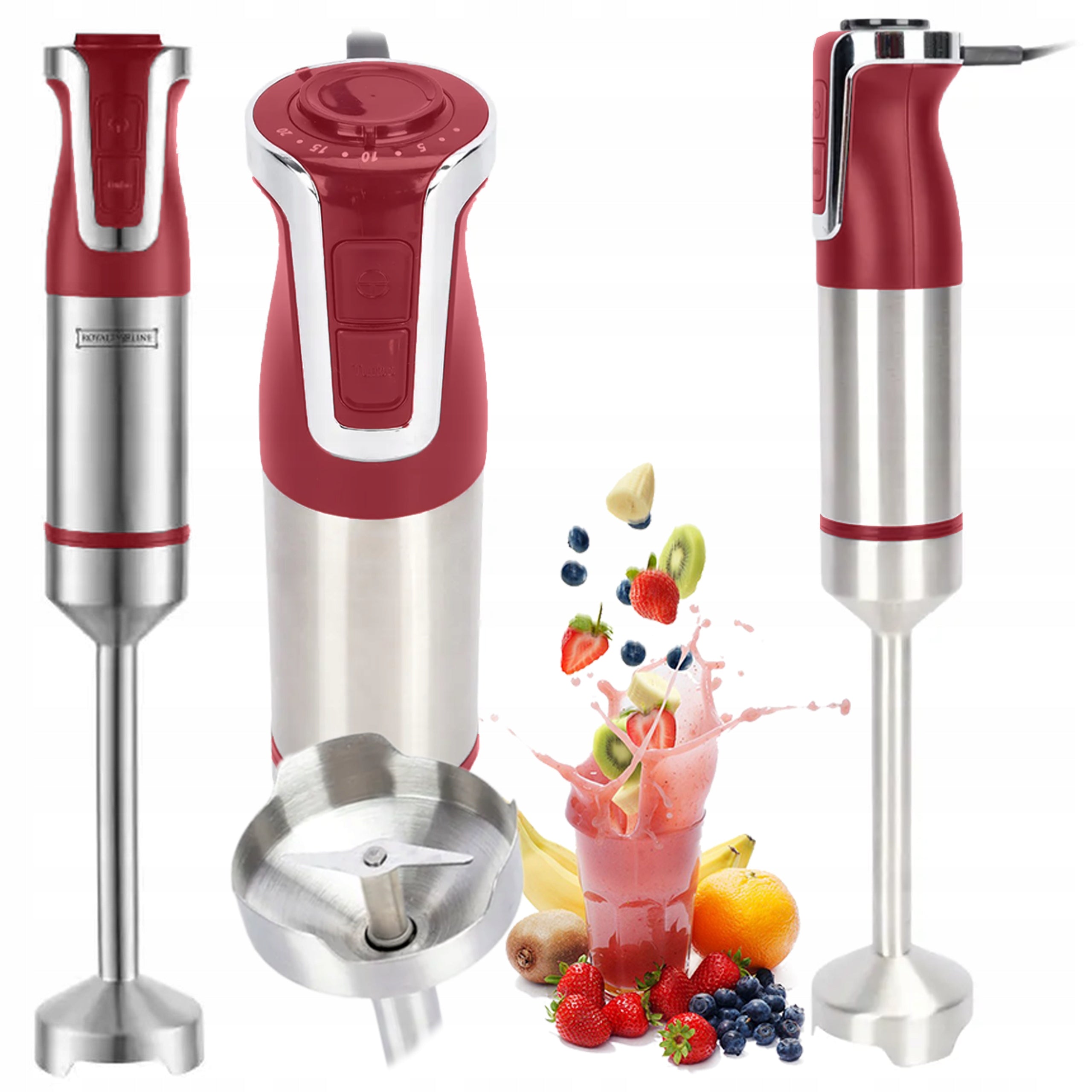 Hand Blender Powerful 800W Multifunctional Mixer Function TURBO Crushes Ice Brand Royalty Line