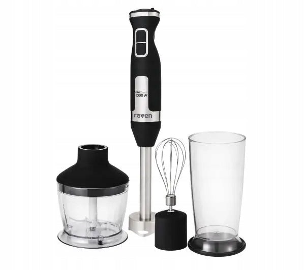 Hand Blender RAVEN EBR005X 1000W Mixing Foot Shredder Container