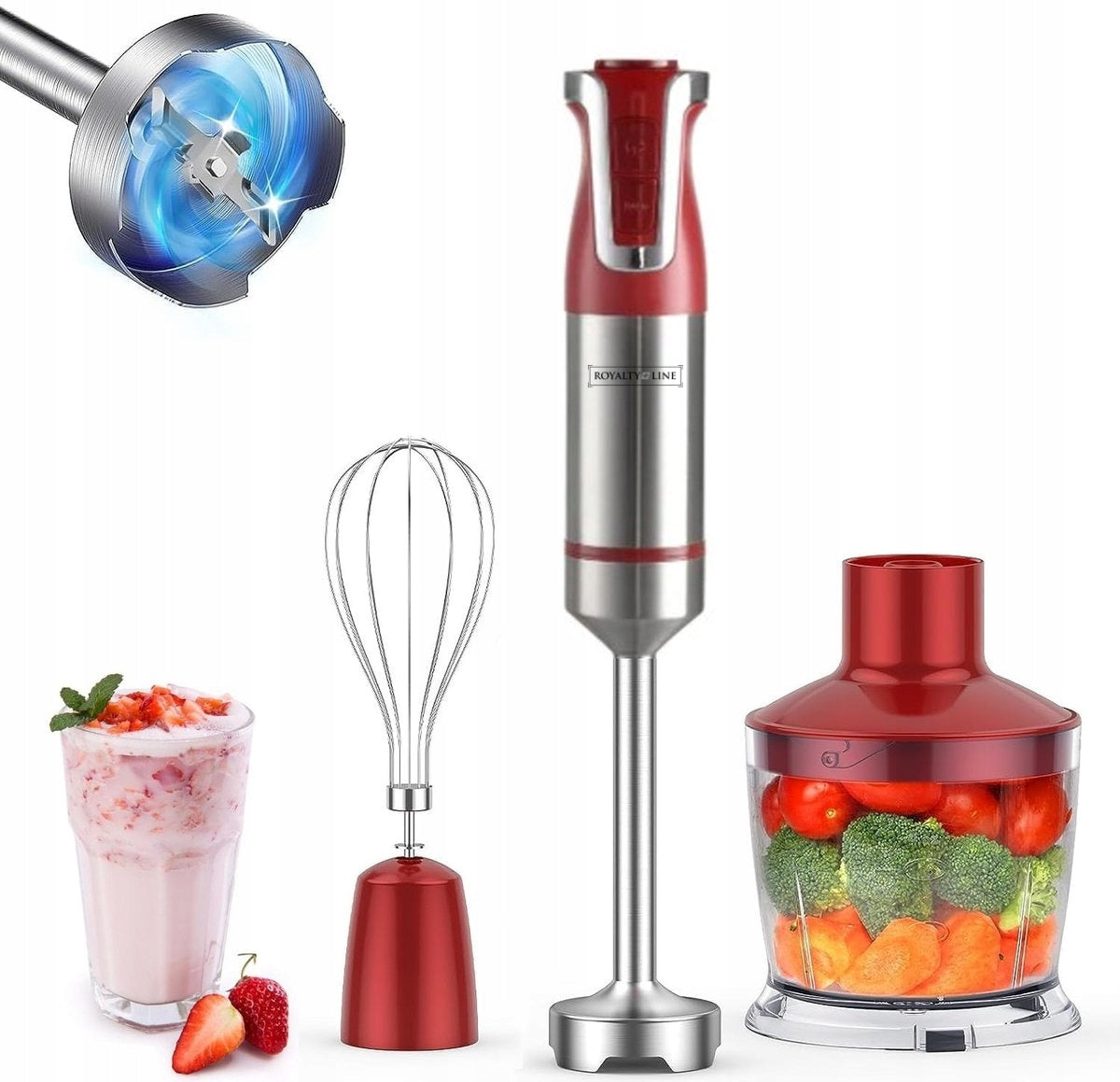 Hand Blender Royalty Line ESMS 800 RED 800 W red