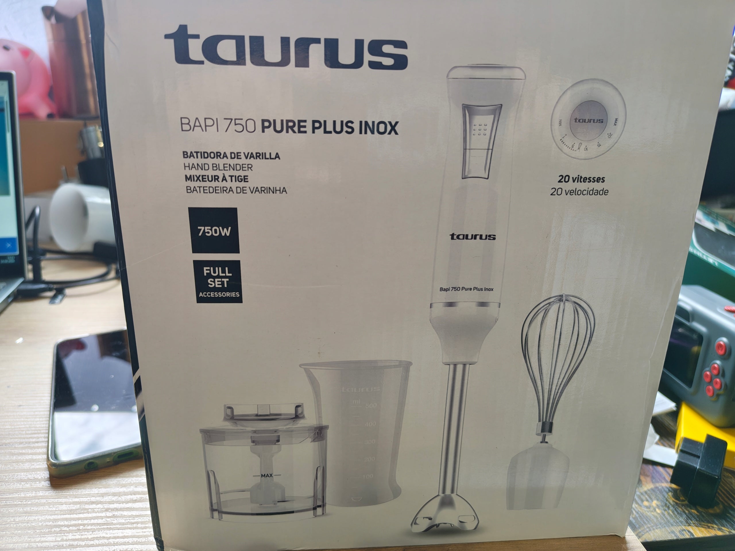 Hand Blender Taurus Bapi 750 Pure Plus Inox Brand Taurus