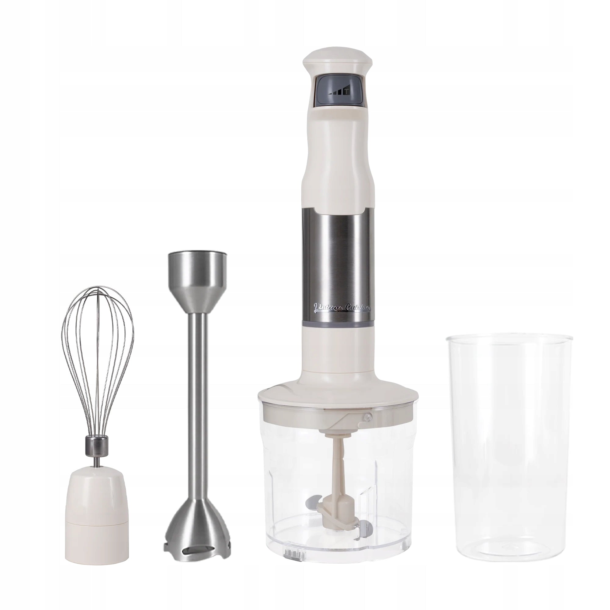 Hand Blender Vintage Cuisine Retro 3in1 1200W Multifunctional - Cream