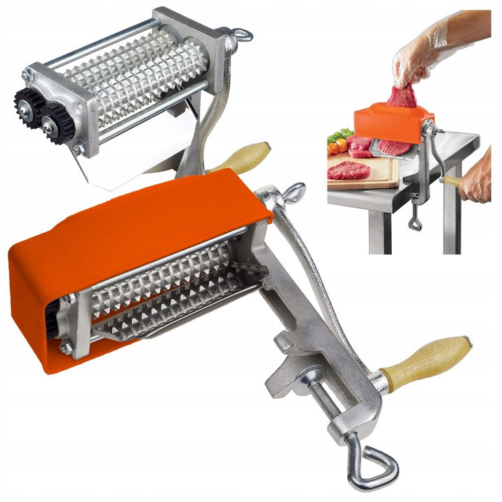 Hand CUTTER Cast Iron Meat Breaking Machine STEAK Cutlets Packaging status original