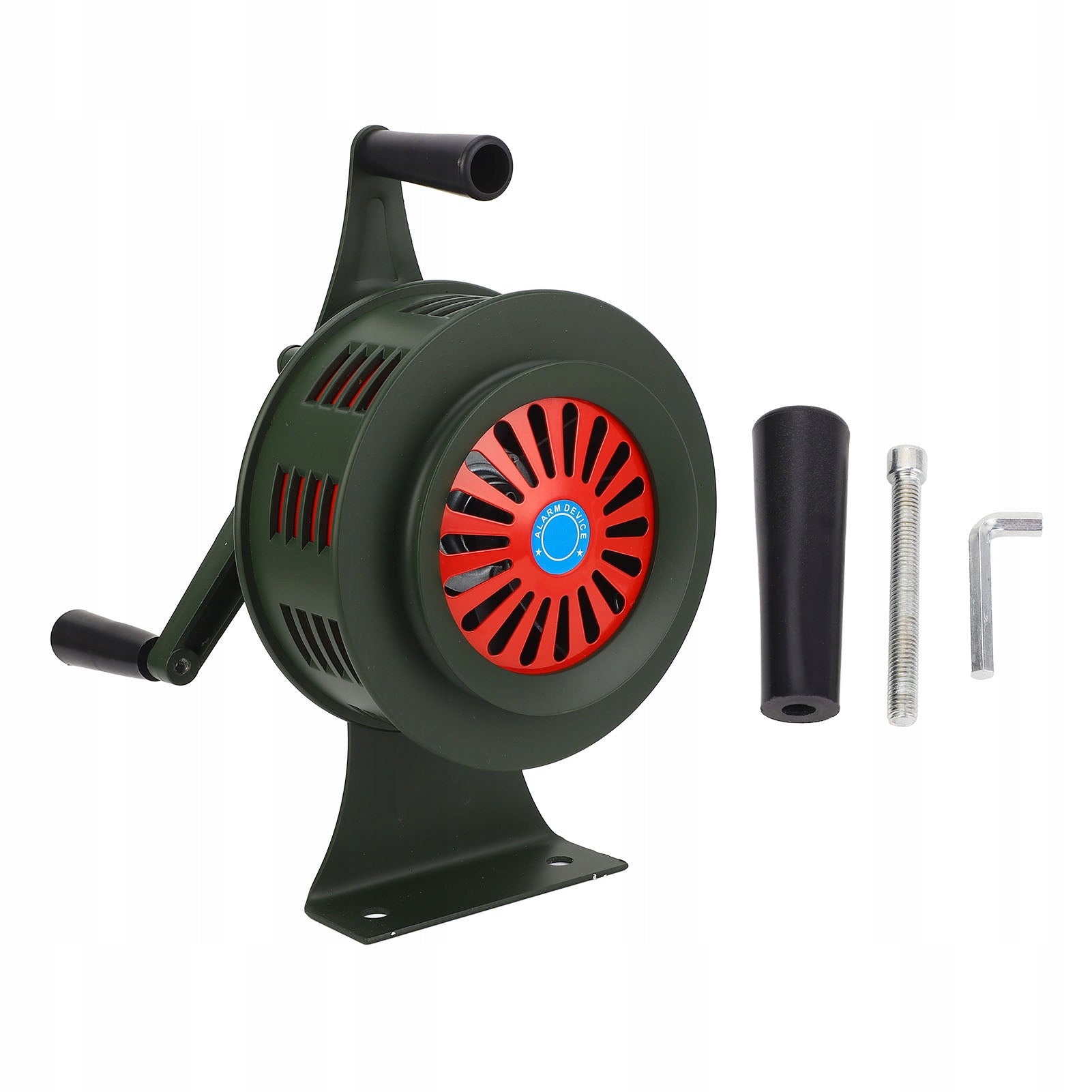 Hand Crank Siren Horn Aluminum Alloy 120 dB Loud Adjustable R9