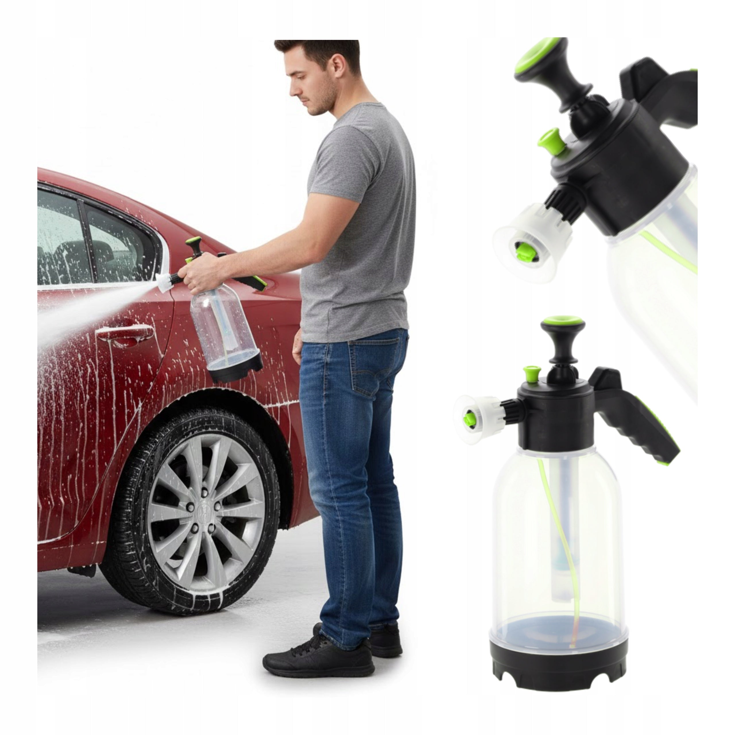 Hand Foamer Pressure Sprayer for Active Foam Auto Garden 2L