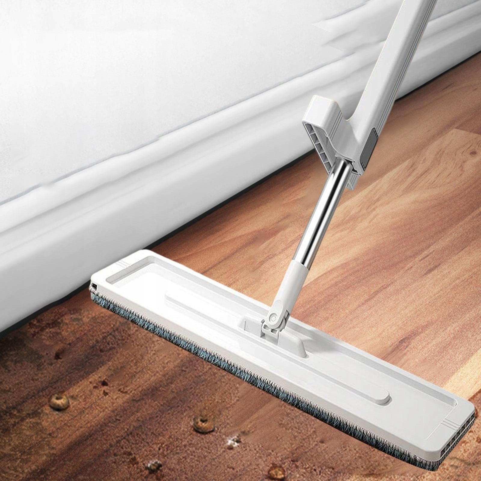 Hand Free Flat Mop 360 Rotation Double Scraper Slim for 45CM No Bucket Model Microfiber Mop Wet Or Dry Large Panel Flexible