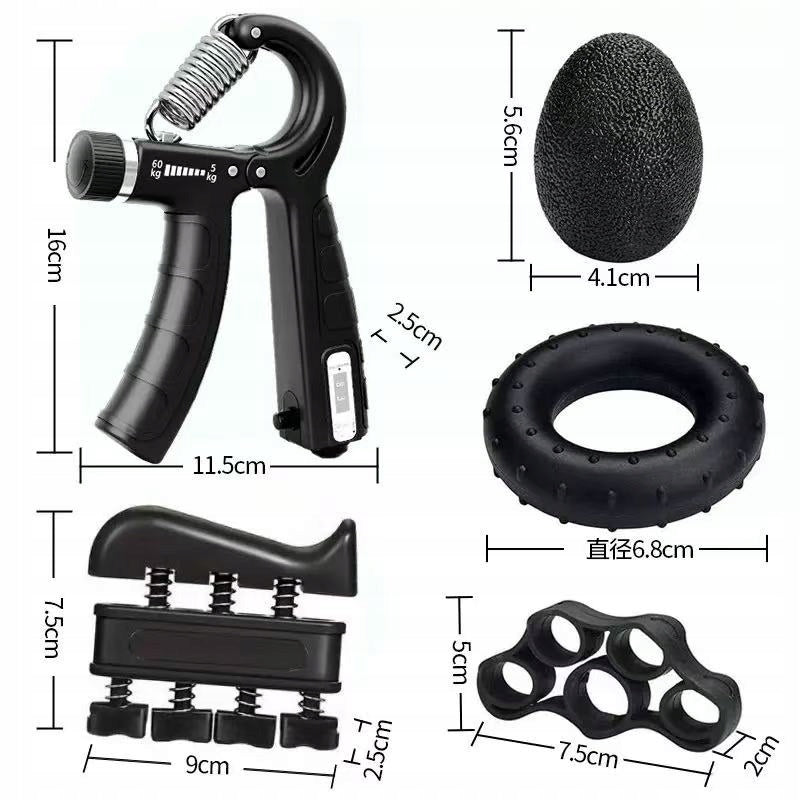 Hand Grip Strength Trainer Kits (5 Pack) Adjustable Resistance Forearm Model 754290146718