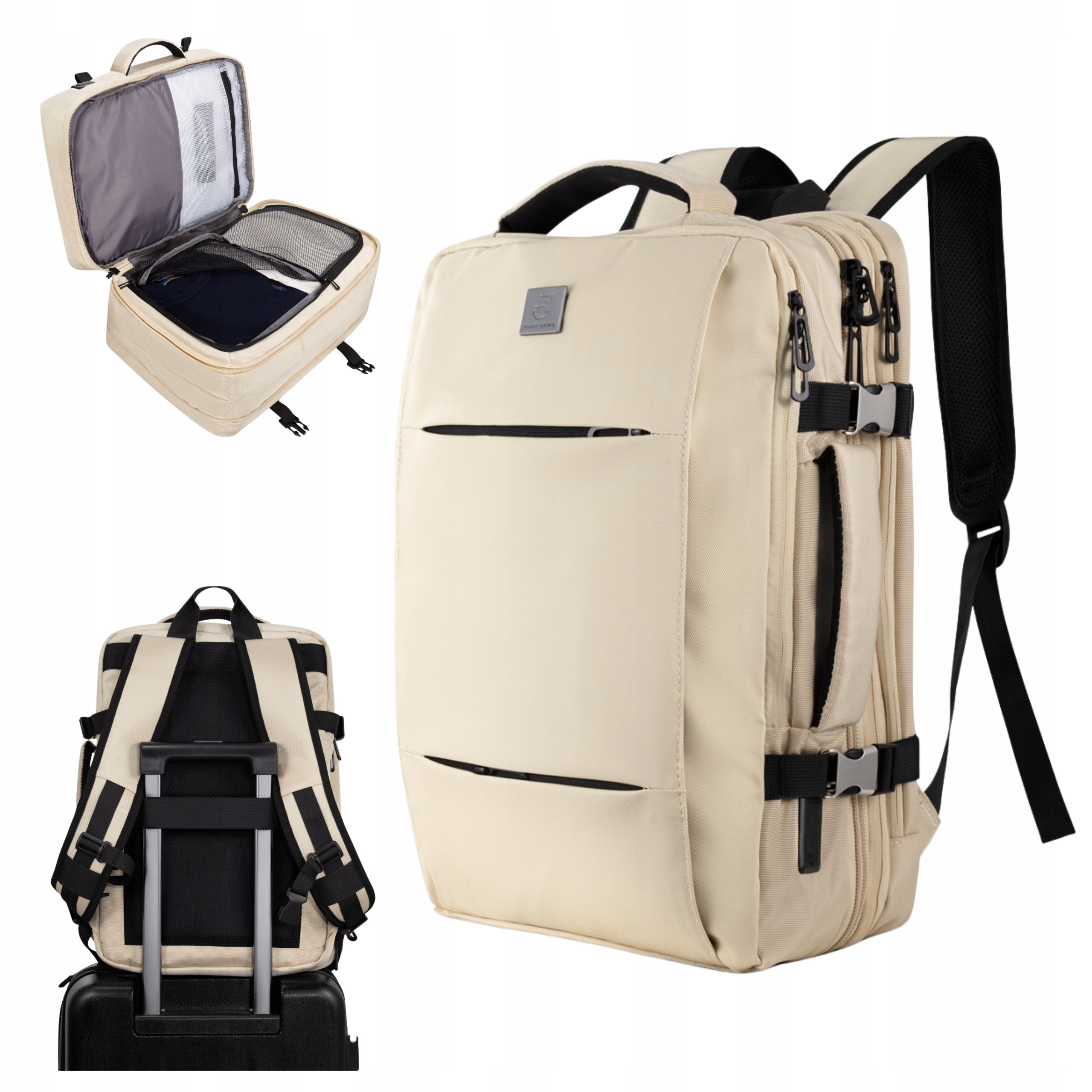 Hand Luggage Airplane Bag WIZZAIR 3in1 Laptop Backpack 17 Inches