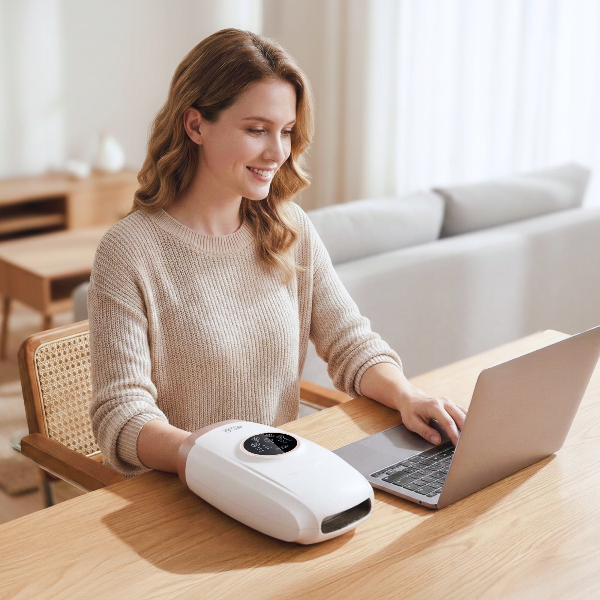 Hand Massager Electric Wireless Heating Hand Pressure Massager Packaging status original