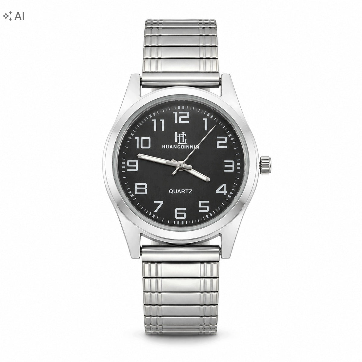 Hand Steel Watch Charm Dial Flexible Silver Elegant Fashionable Packaging status original