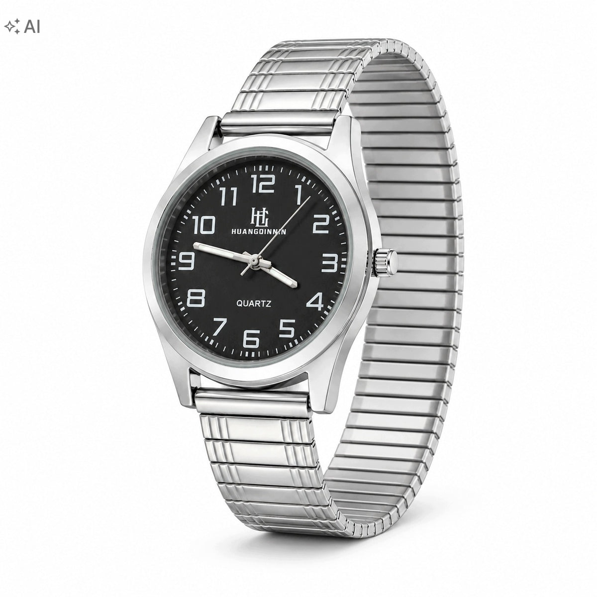 Hand Steel Watch Charm Dial Flexible Silver Elegant Fashionable