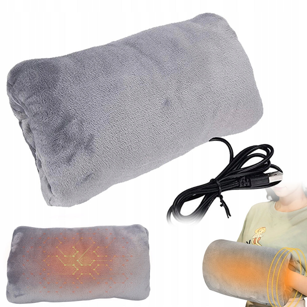 Hand Warmer Usb Soft Electric Pillow Muffin Heated Grey