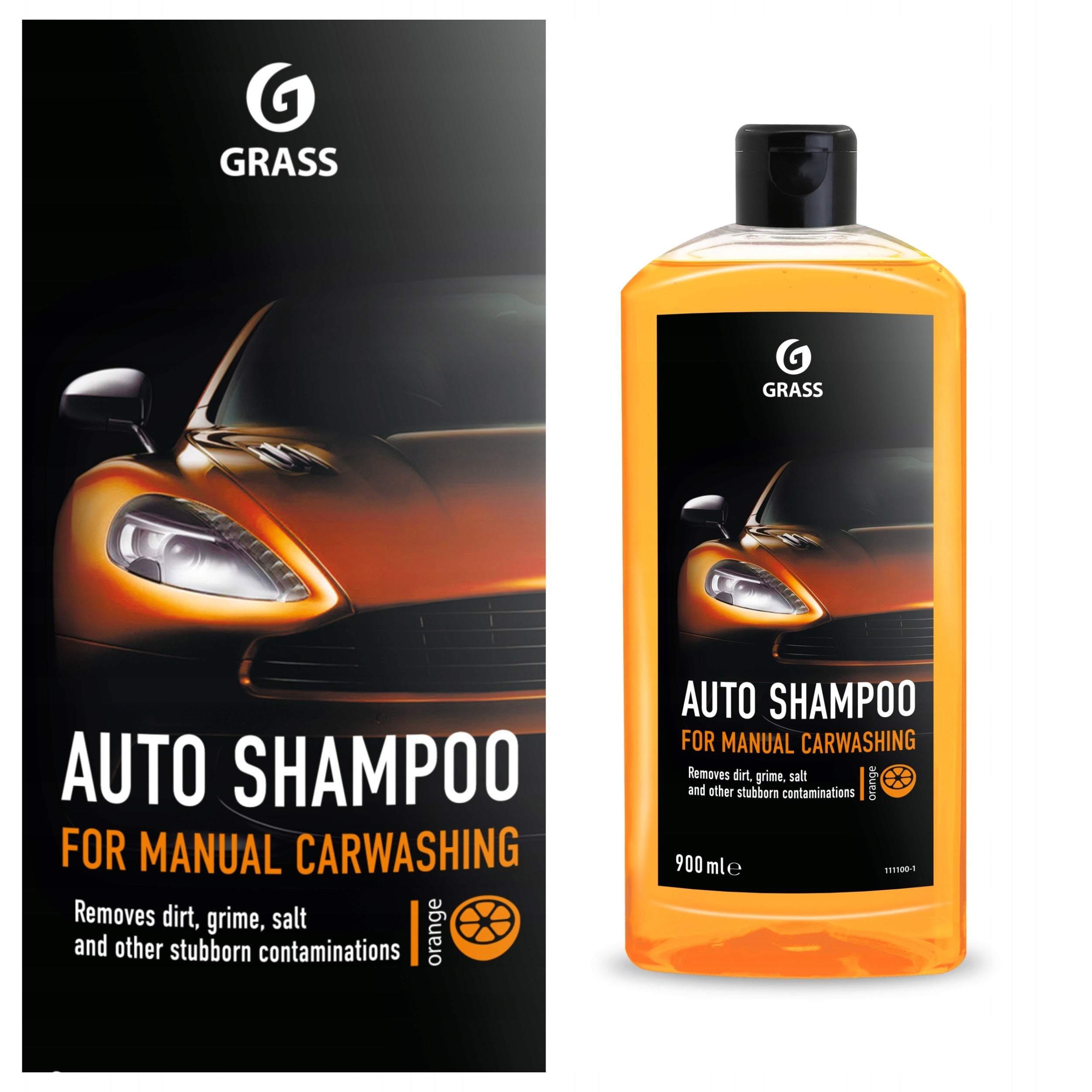 Hand Wash Car Shampoo 900ml GRASS Universal Orange Manufacturer's catalog number 111100-1