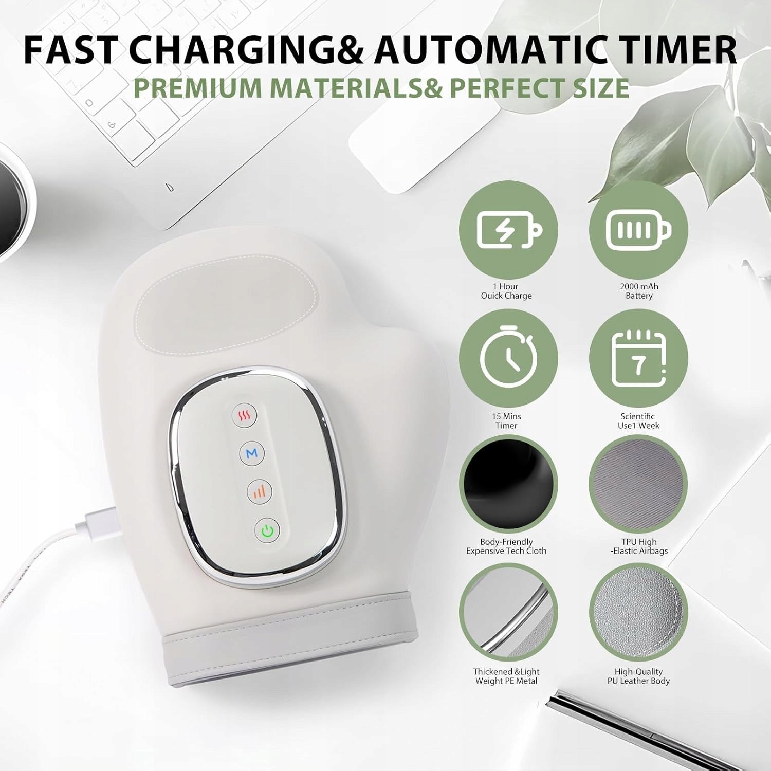 Hand and wrist massager Reach Smart Hand Massager grey Manufacturer code 4778008143444