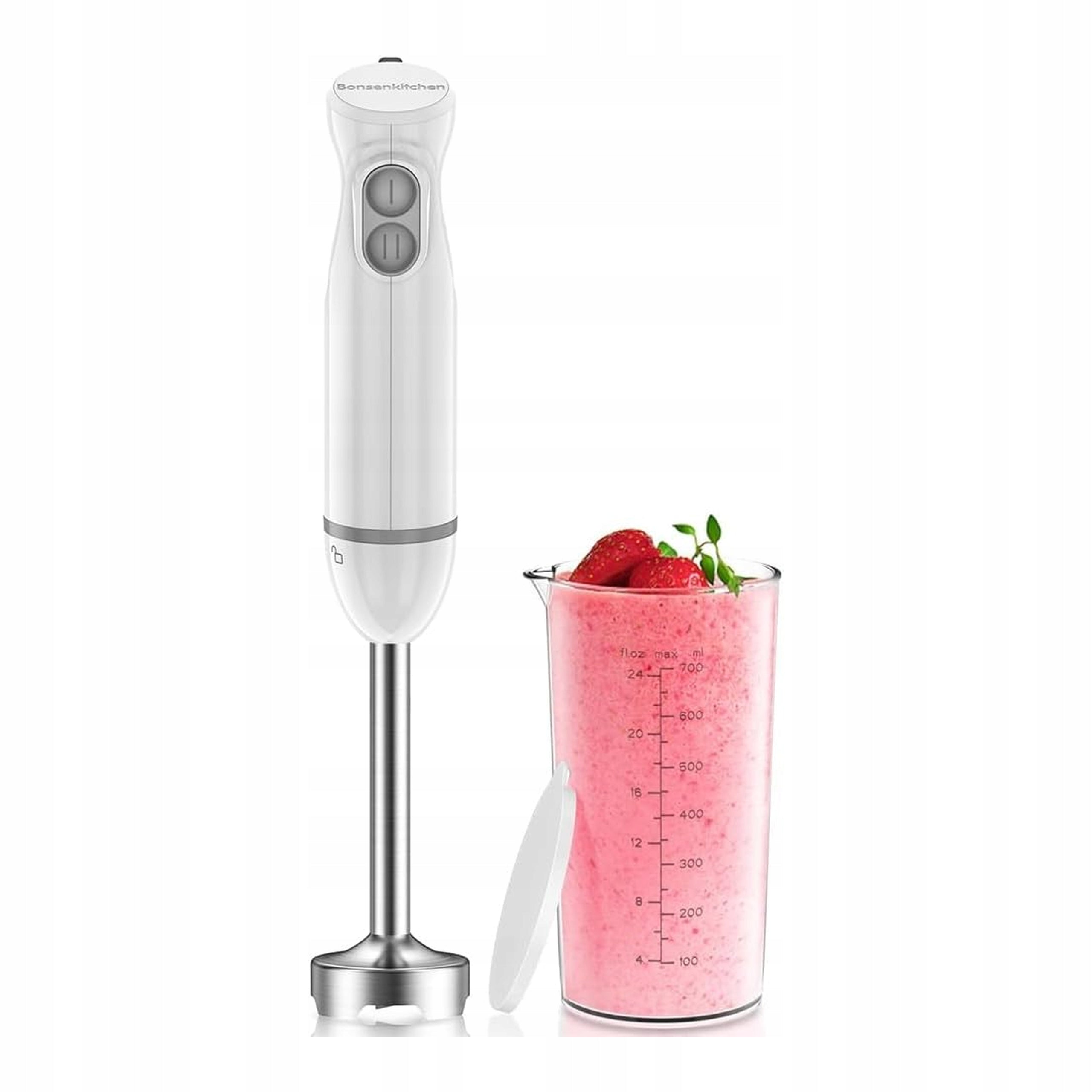 Hand blender 1000W Bonsenkitchen stainless steel 700 ml