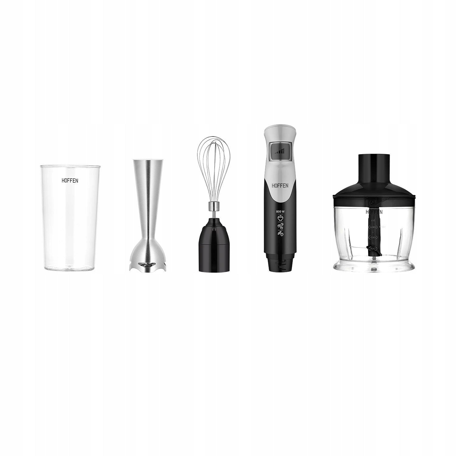 Hand blender HOFFEN 800 W with cup set 600 ml Packaging status original
