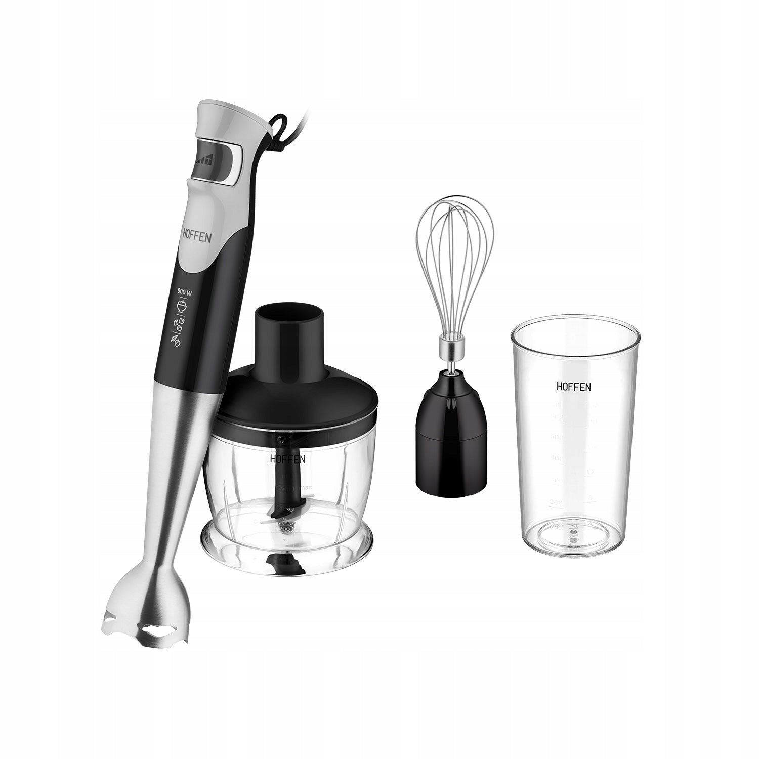 Hand blender HOFFEN 800 W with cup set 600 ml