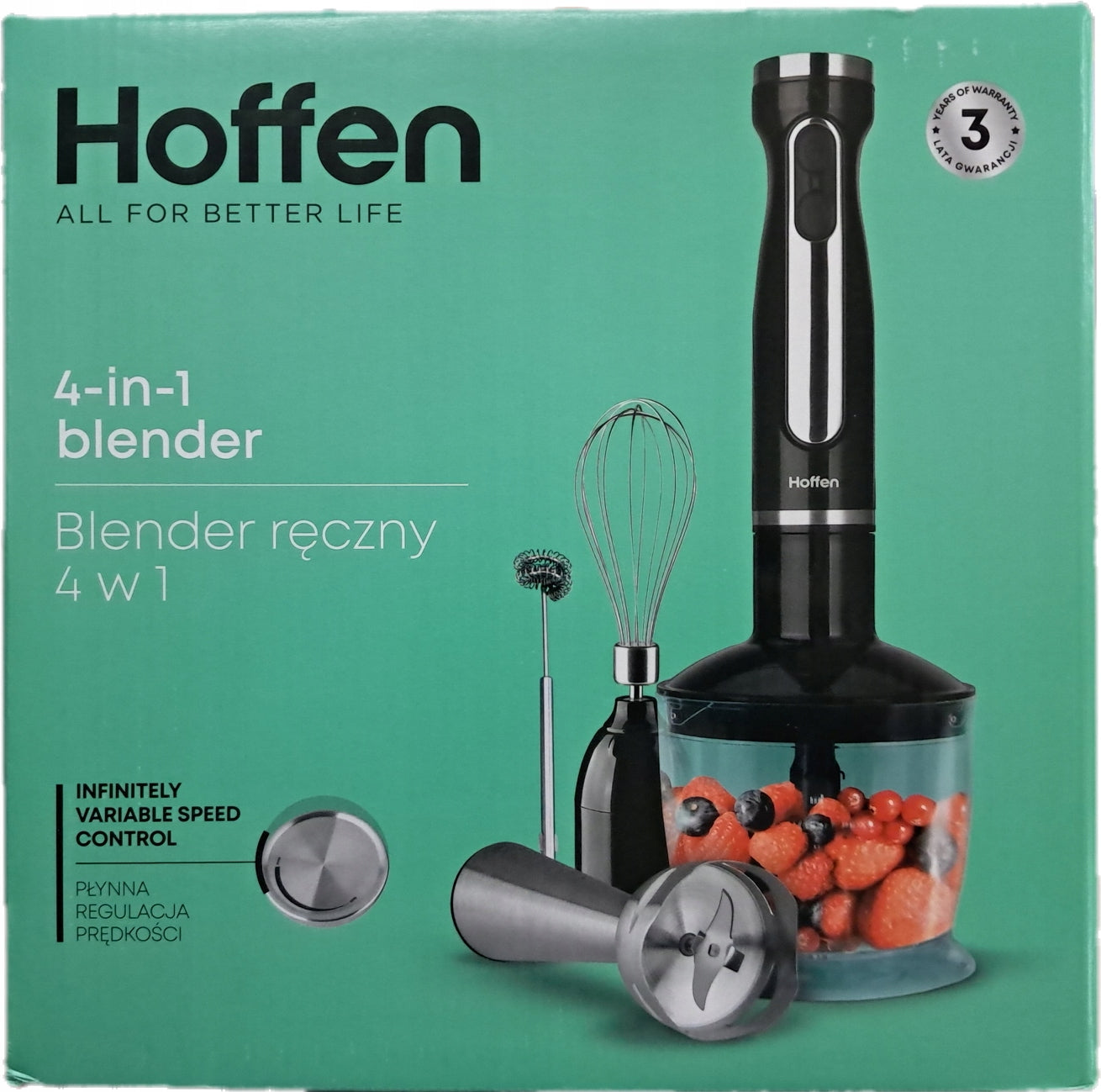 Hand blender Hoffen 1000 W black 4IN1