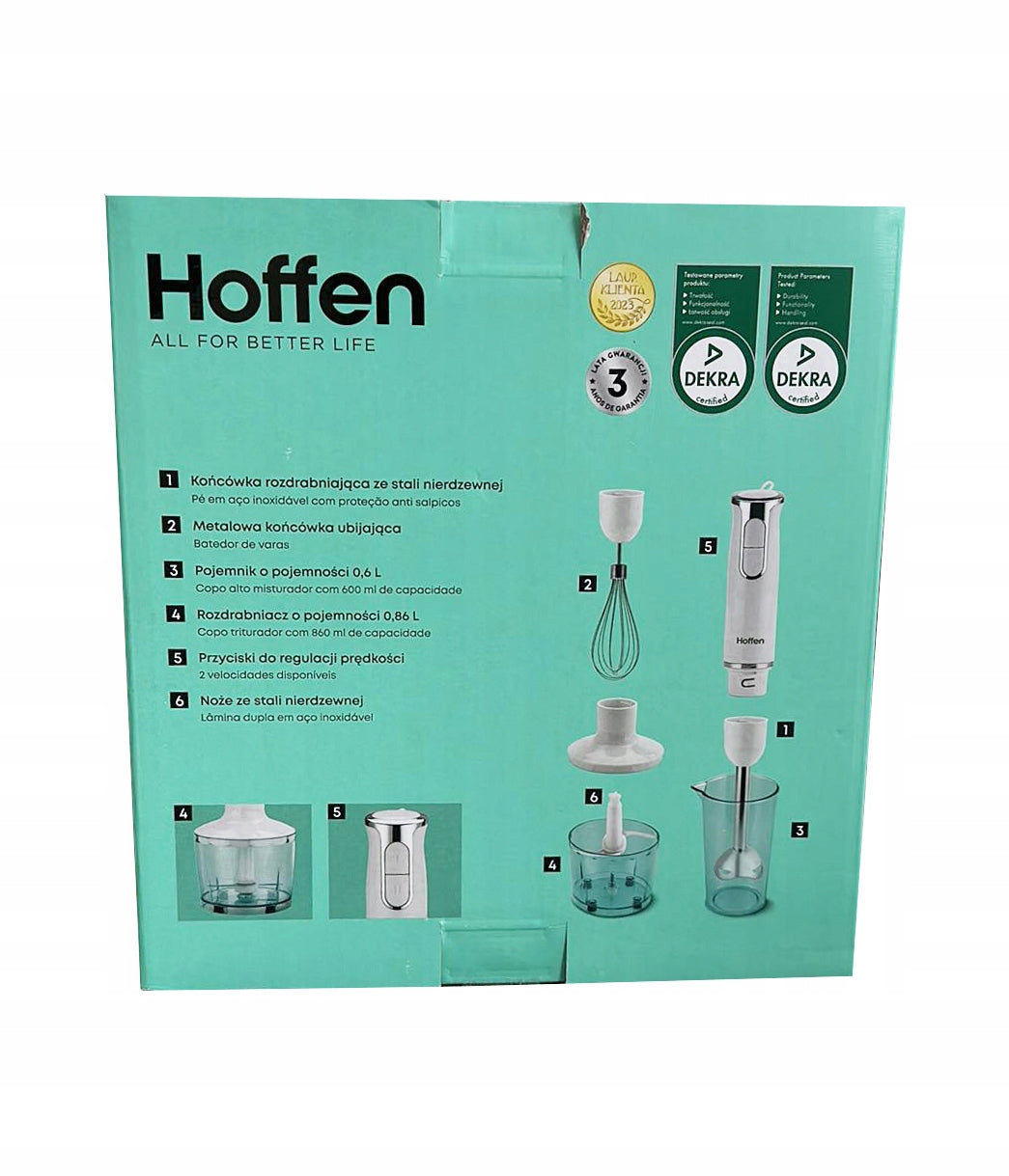 Hand blender Hoffen HB809-800 800W white set Power rating 800 W