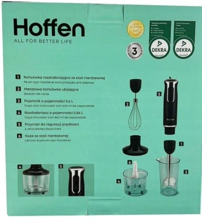 Hand blender Hoffen black Manufacturer code HB809-800