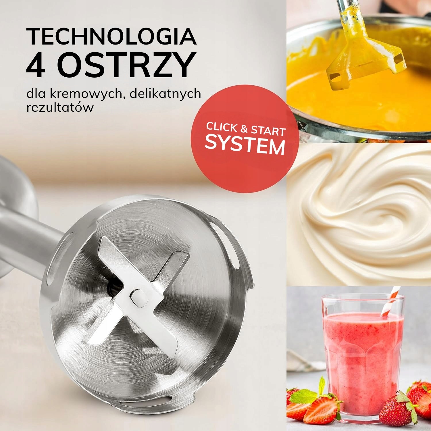 Hand blender LEBENLANG 1200W turbo 15 speed 800ml multifunctional steel Manufacturer code LBL104
