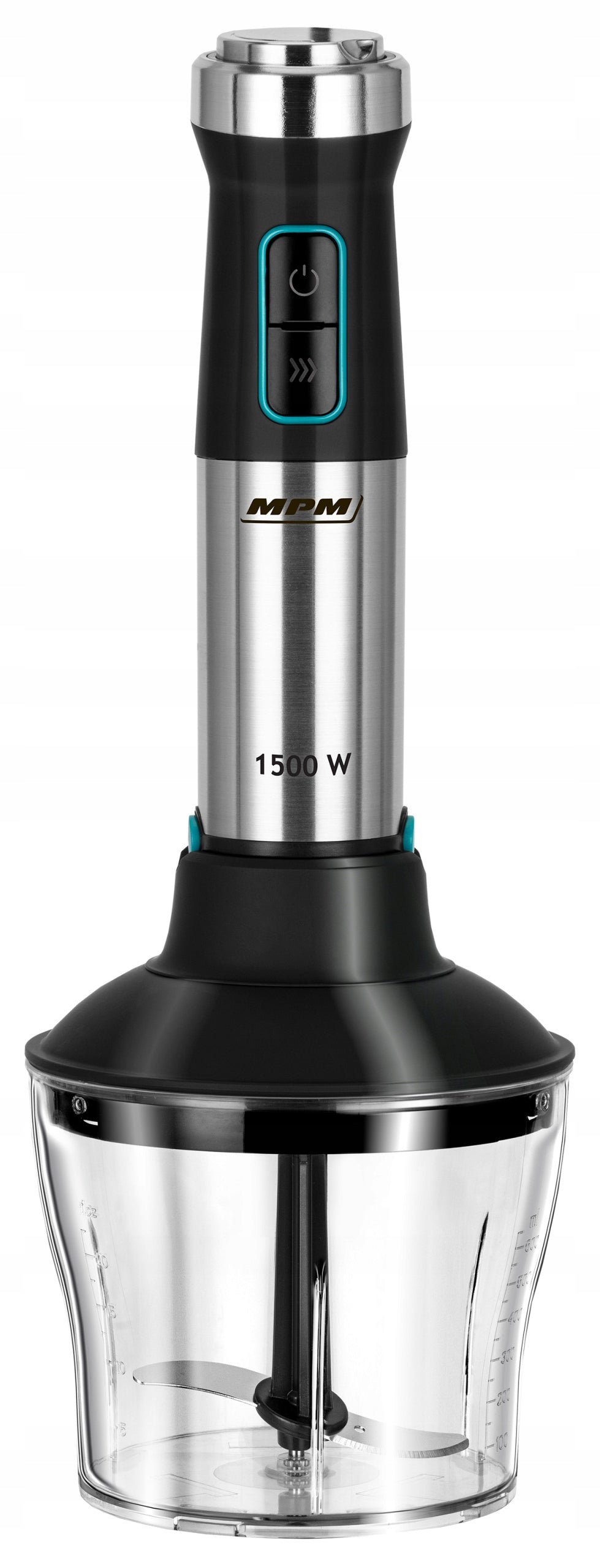Hand blender MPM MBL-42M 1500W set Turbo stainless steel XL 27cm Packaging status original