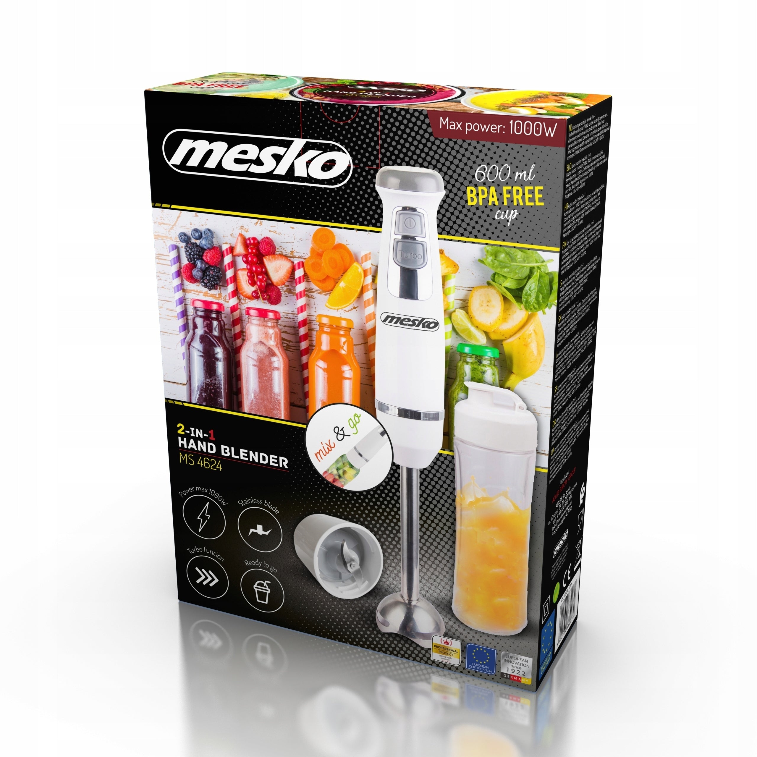 Hand blender Mesko-AGD MS 4624 1000 W white Manufacturer code MS 4624