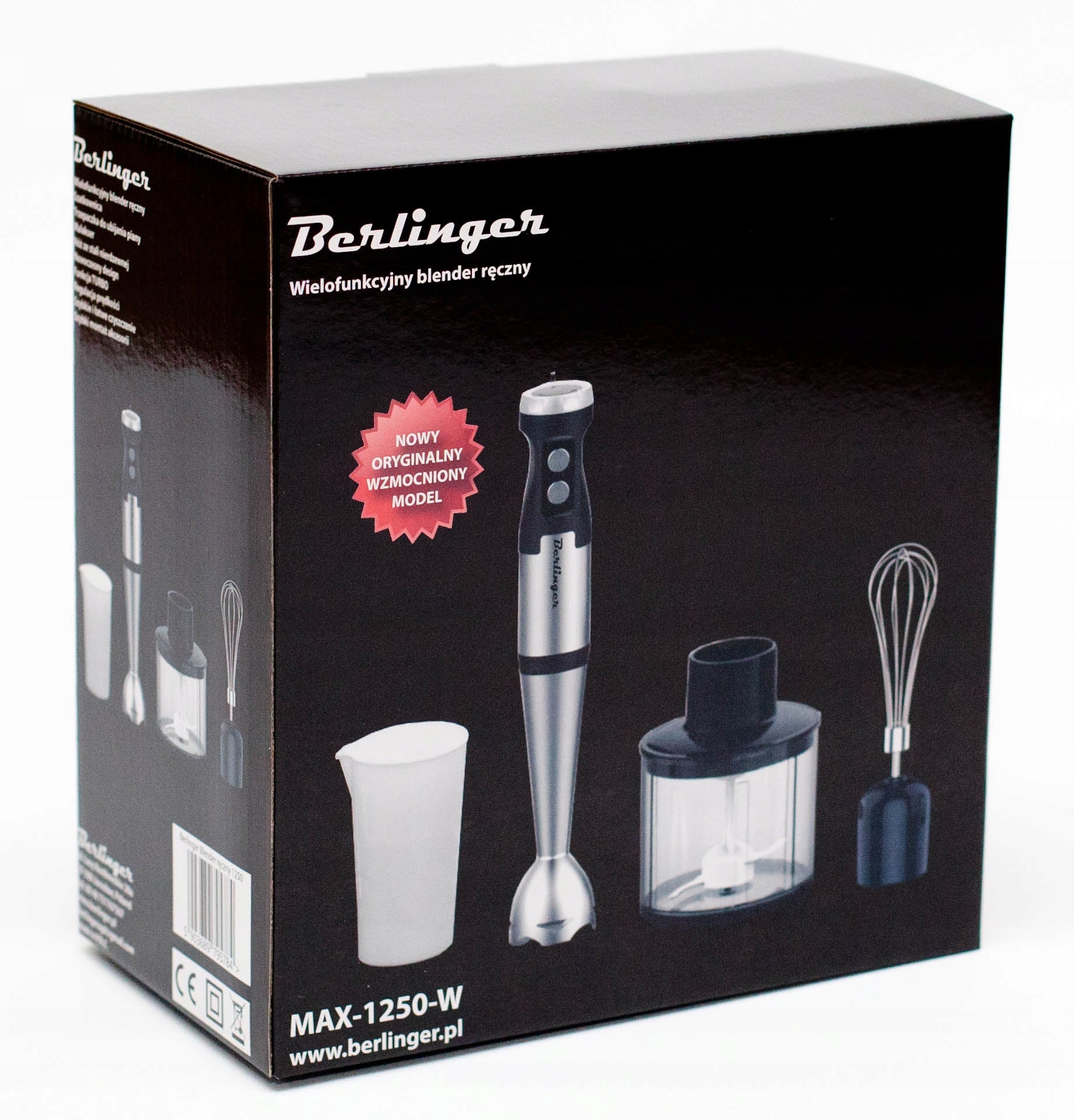 Hand blender food processor 1250W | metal mixer, malaxer, whisks Manufacturer code blender-1250