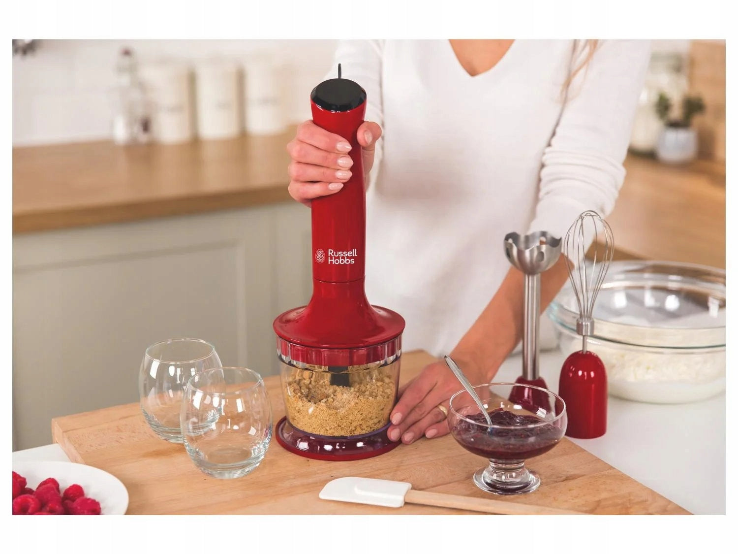 Hand blender shredder Russell Hobbs 500W red Manufacturer code 24701-56