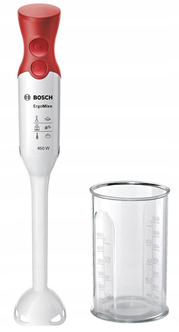 Hand blender with container Bosch MSM64010 450W Blade QuattroBlade Turbo Brand Bosch