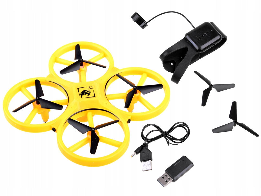 Hand-controlled drone gesture + remote control Quadrocopter RC0573 Color multicolor
