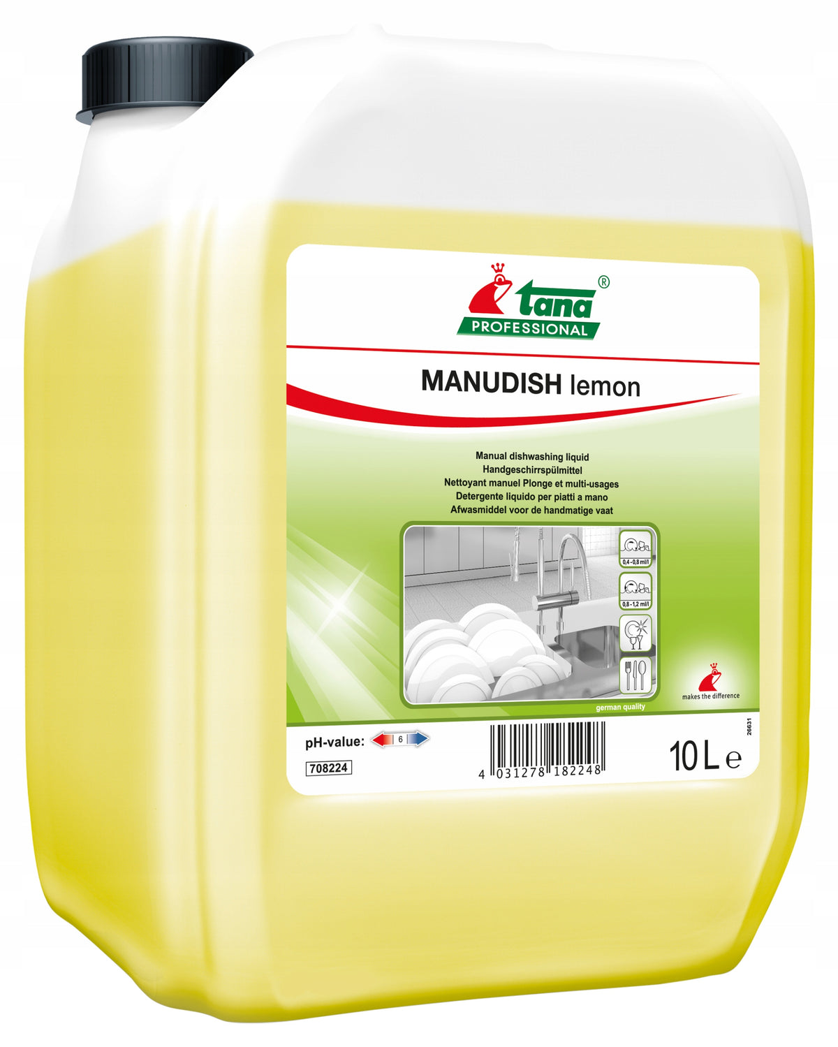 Hand dishwashing liquid MANUDISH lemon 10 L