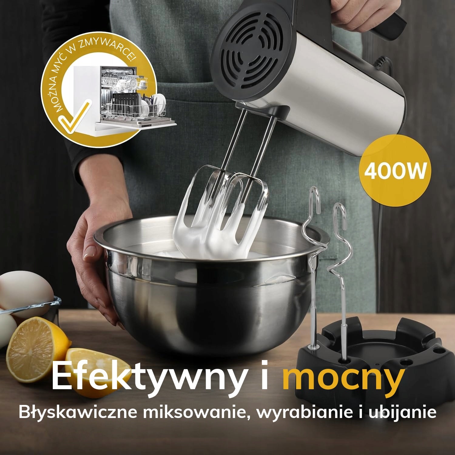 Hand mixer LEBENLANG with stand 400W with hooks 5 speed Turbo Brand LEBENLANG