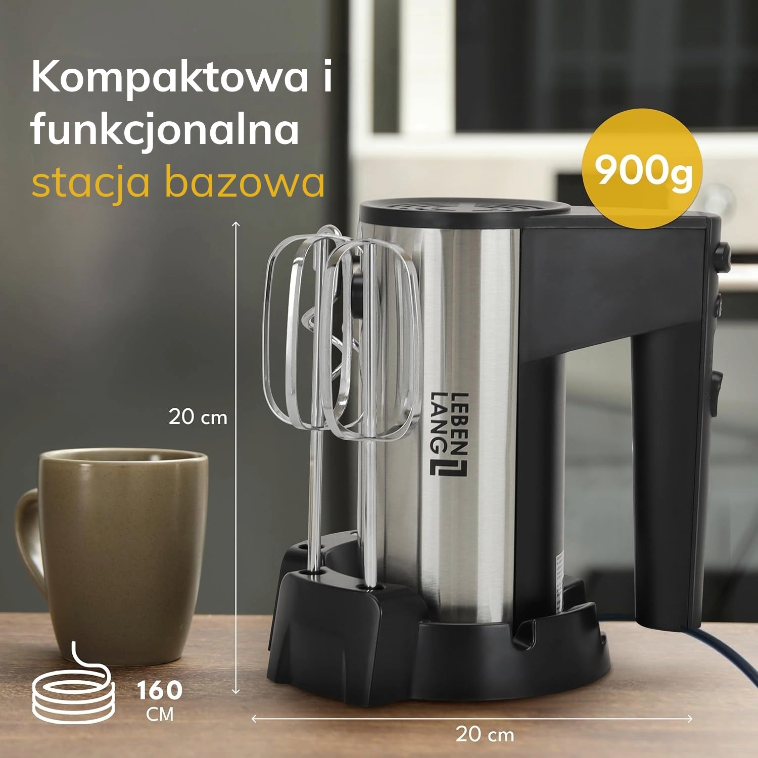 Hand mixer LEBENLANG with stand 400W with hooks 5 speed Turbo EAN (GTIN) 4262406932835