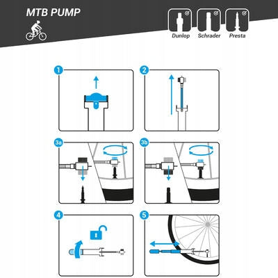 Hand pump for MTB bike Length 20 cm