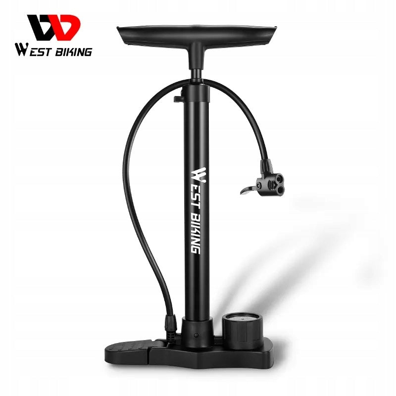 Hand pump with pressure gauge 11B stationary West Biking floor for bicycle Manufacturer code 0711142