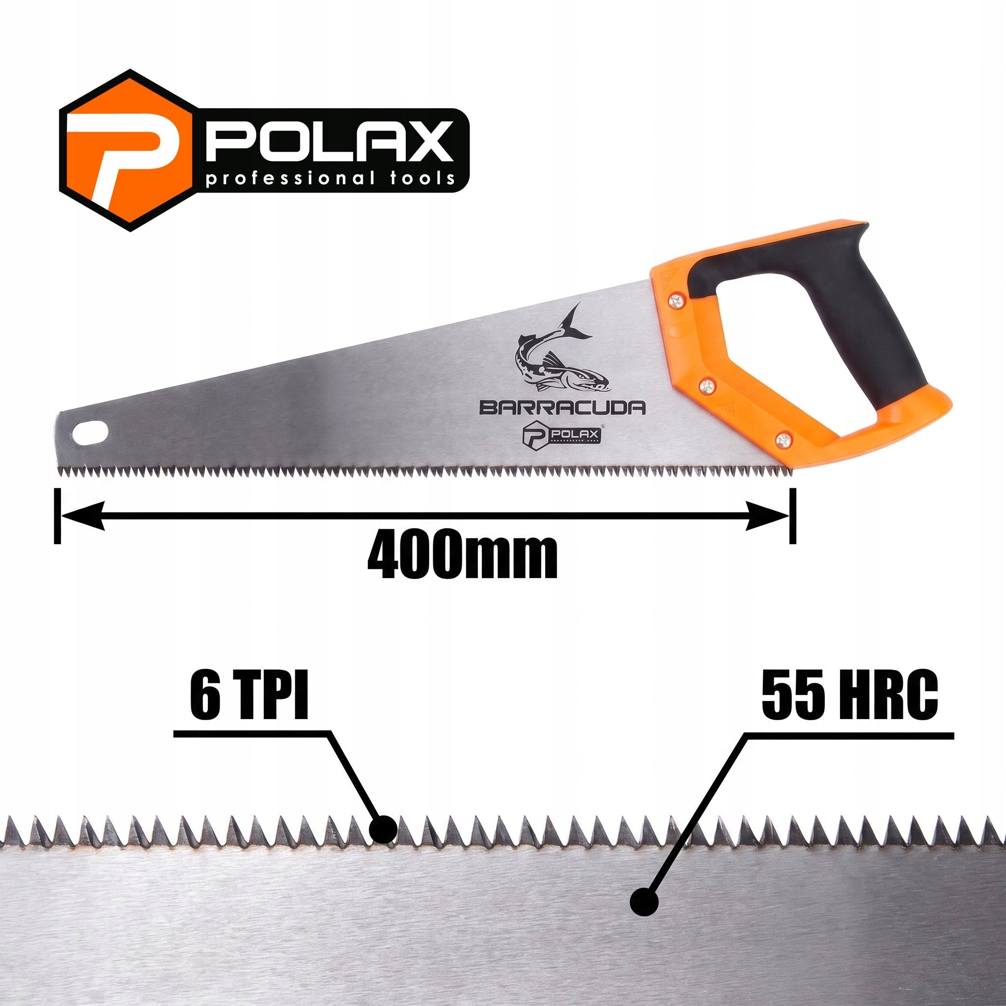 Hand saw for wood payer BARRACUDA 400mm sharp for cutting Polax Packaging status original