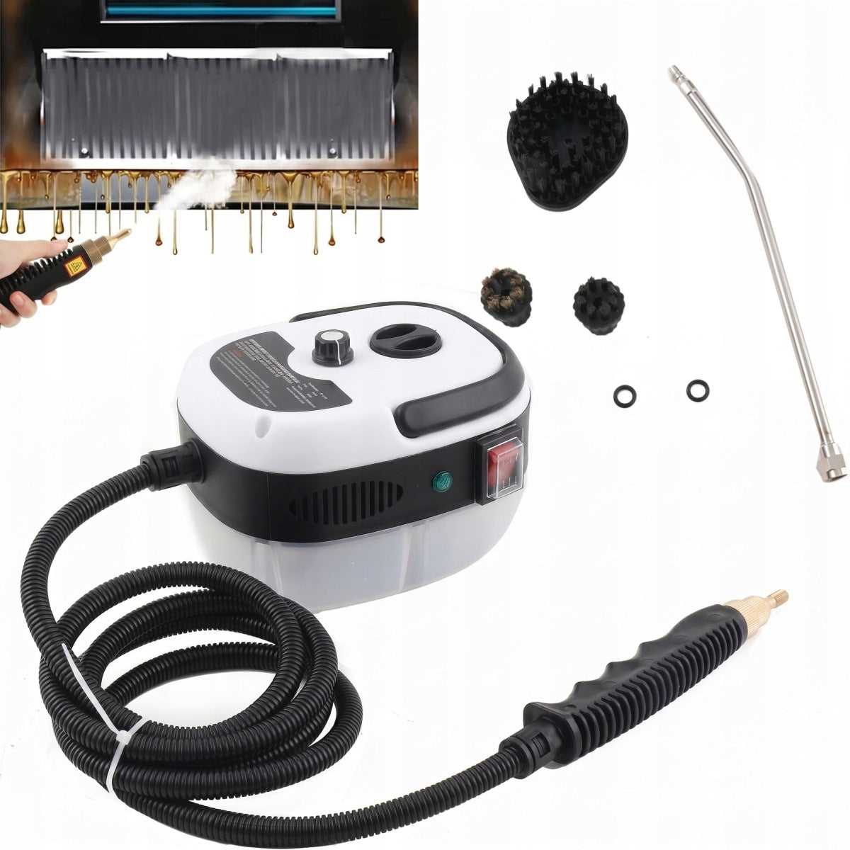 Hand steamer 2500W – 3BAR, 1000ml, 6 settings, cleaning kit Manufacturer code 4048535804072