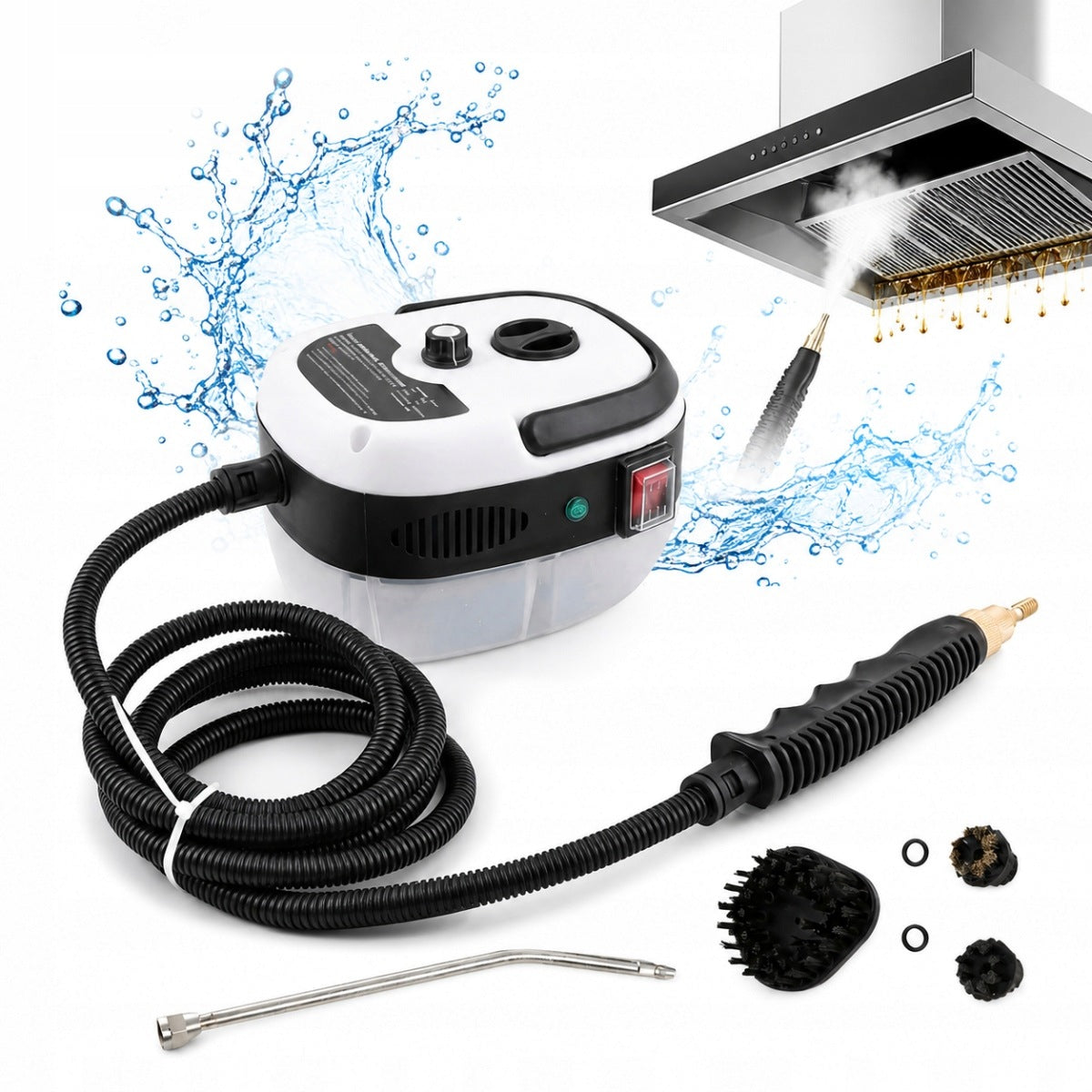 Hand steamer 2500W – 3BAR, 1000ml, 6 settings, cleaning kit