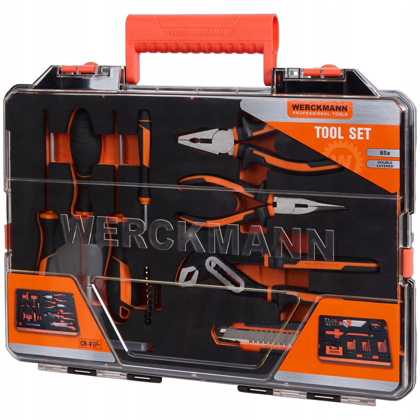 Hand tool set Werckmann 85 elements in a suitcase
