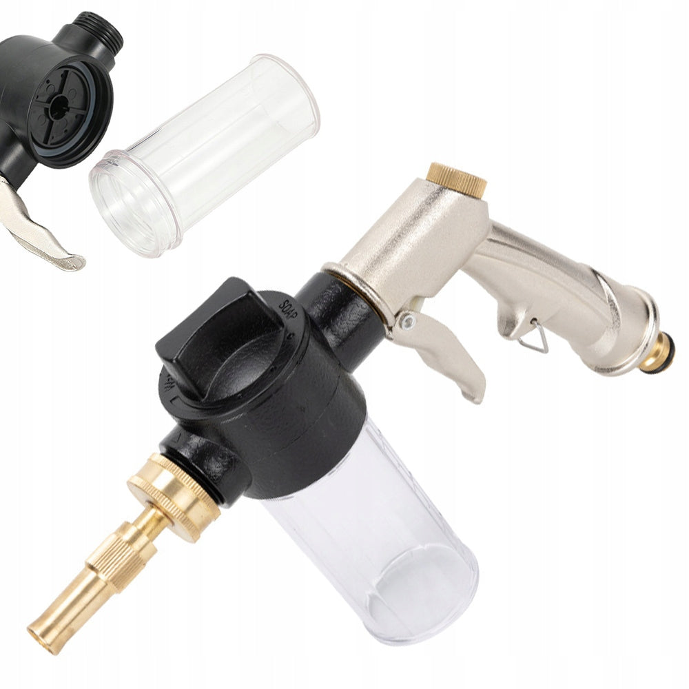 Hand washer for car gun with foam garden nozzle stream adjustment