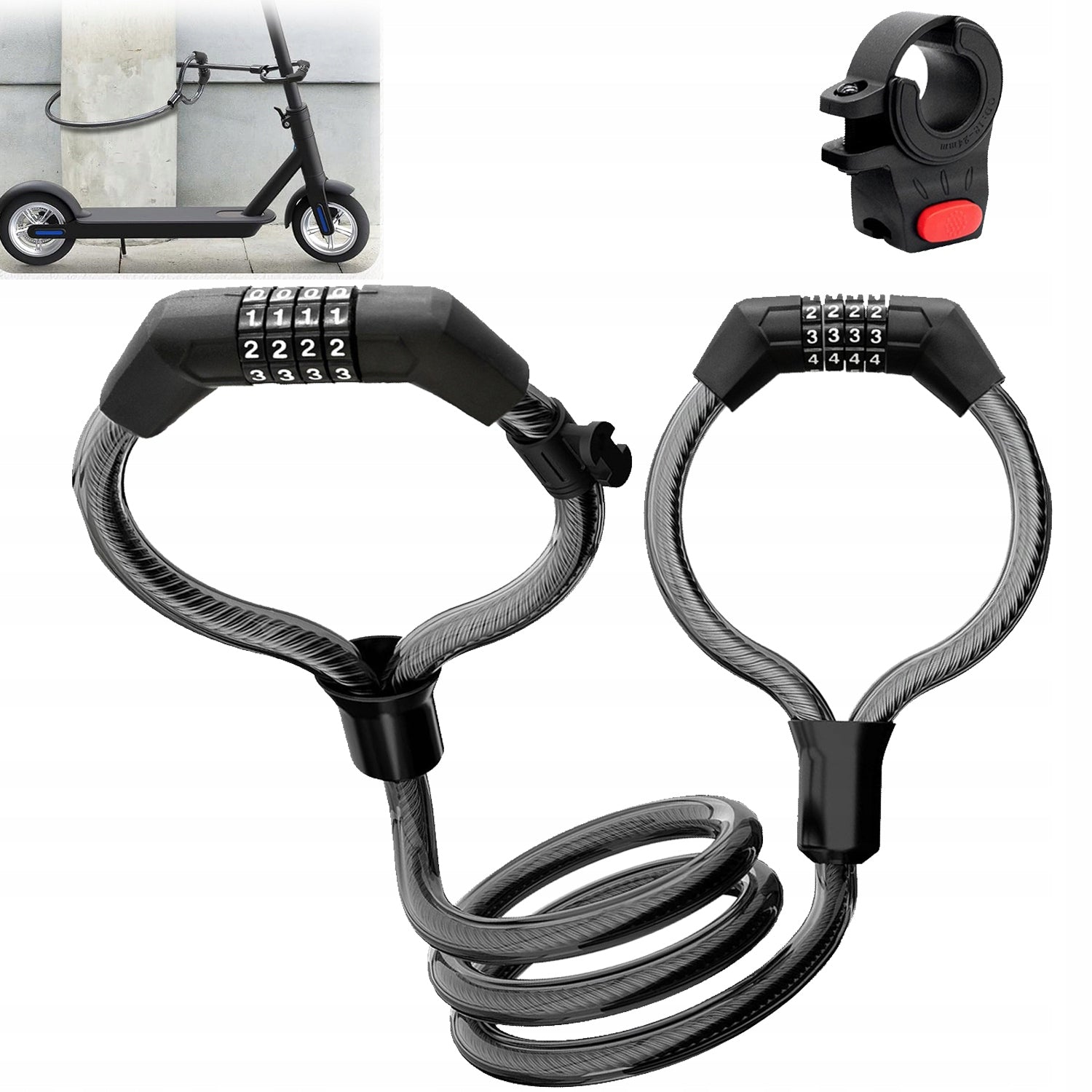 Handcuff clasp for electric scooter Special steel lock 105cm