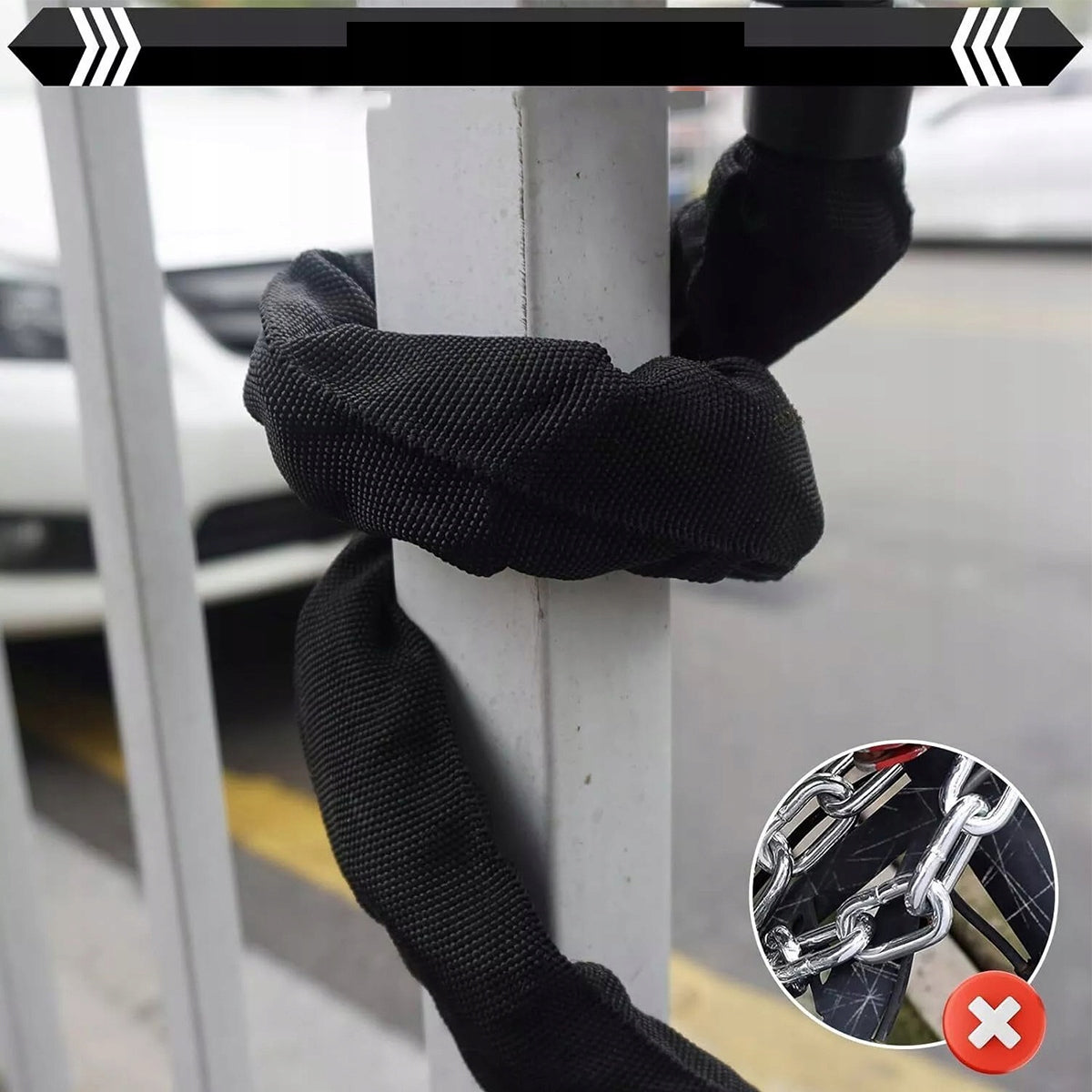 Handcuff clasp for electric scooter Special steel lock 90cm Kind wheel lock